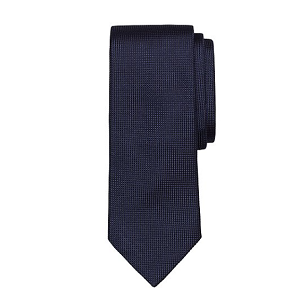 Solid Textured Tie - Navy